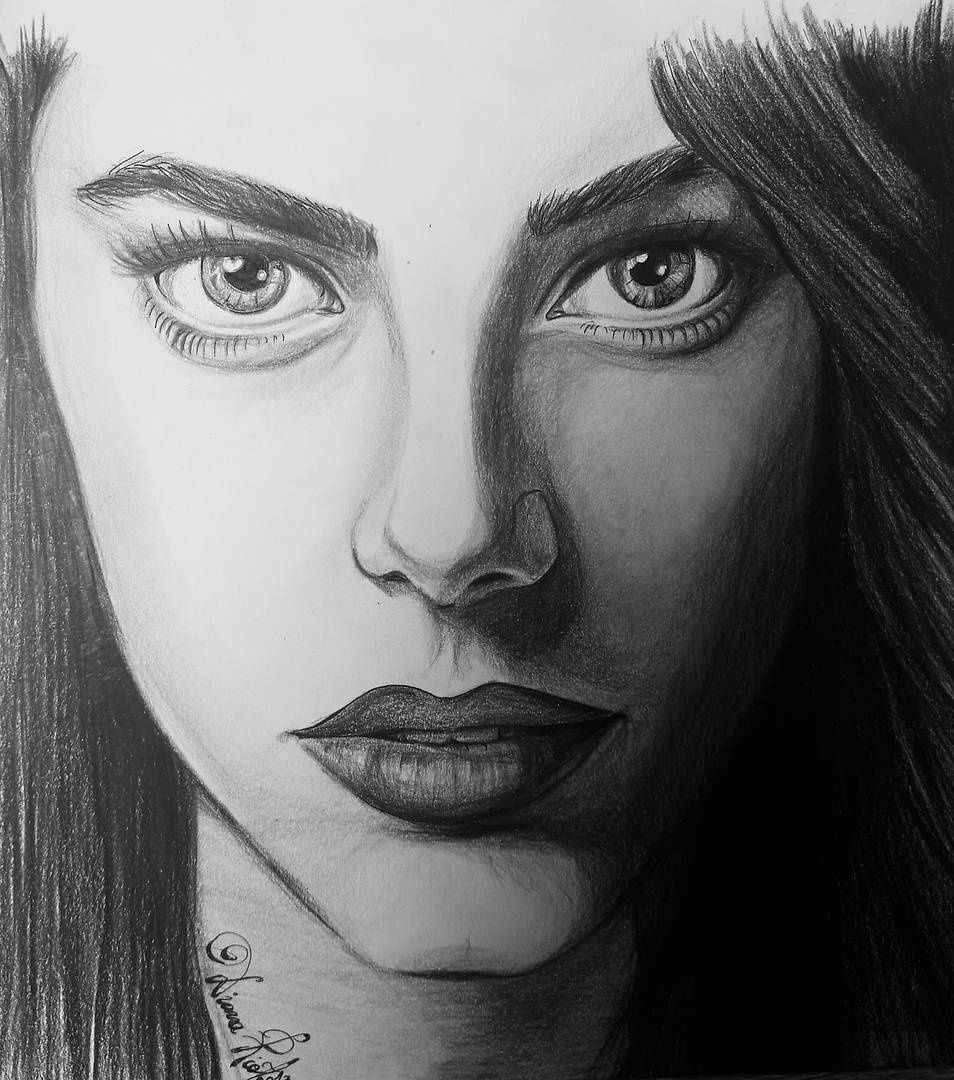 Pencil portrait of Kaya Scodelario as Effy Stonem